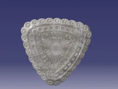 pk triangular sweet dish 3D print model