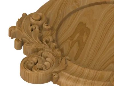 Carved picture frame STL 3D model 19