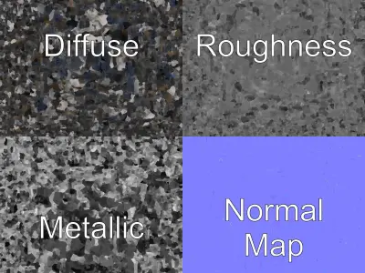 Burned House Ruins Abandoned Structure model pack Low-poly 3D model