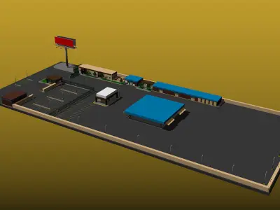 Coca Cola Company Low-poly 3D model