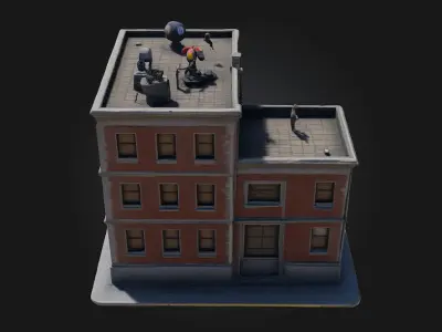 Gotham Police Headquarters Model  A Dark and Gritty Urban  3D model
