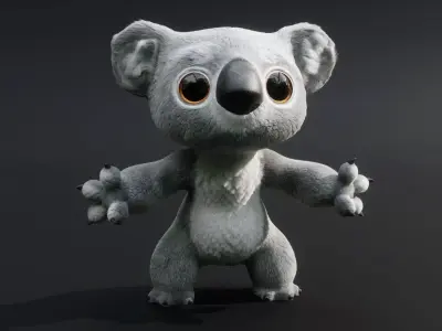 Koala Character - Fully Rigged 3D model