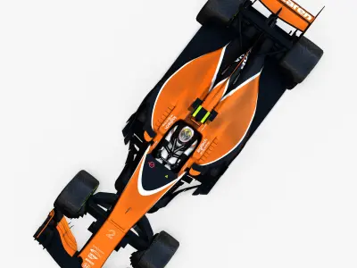 McLaren MCL32 Low-poly 3D model