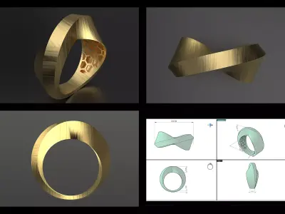 Artistic Forma Ring 3D print model