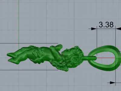 Angel pendant 3D print model buy