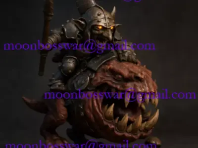Moonboss from the world of Warhammer 3D print model