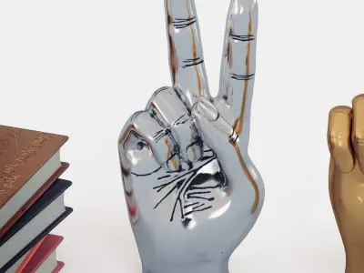 Figurine hand set for Table Top 3D model