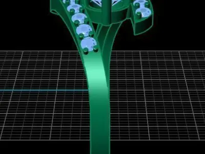Luxury Diamond Engagement Ring 3D print model
