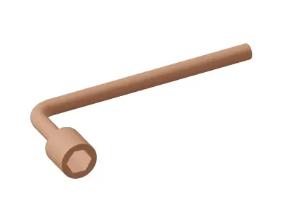 Plastic Truck Lug Wrench Toy 3D model