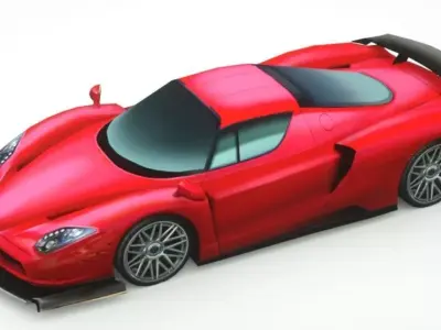 Generic Supercar v20 Low-poly 3D model