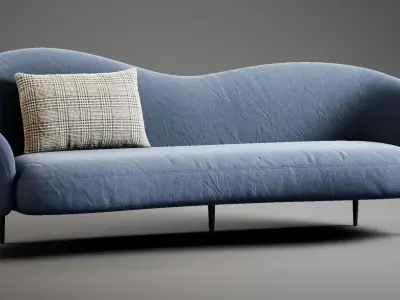 Sofa Collections of 10 unique models for Unreal Engine 4 Low-poly 3D model