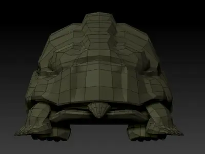 3D TURTLE - LOW POLY tortoise Low-poly 3D model