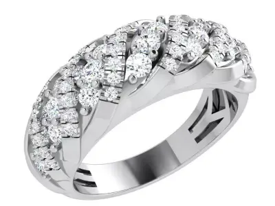 Diamond Band Ring 3909 3D print model