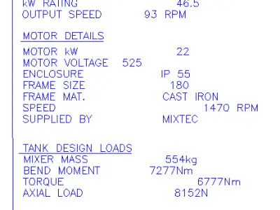 Mixer in ID1410 Vessel 875 kPa Drawing 3D model