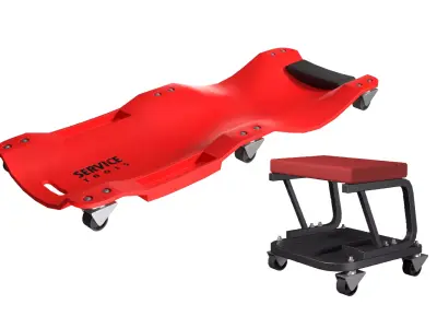 Service Creeper Set Low-poly 3D model