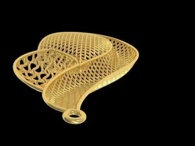 Fusion Gold Earrings C02 3D print model