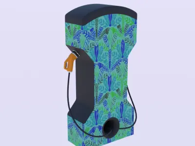 EV charger IX PBR 8K 3D model