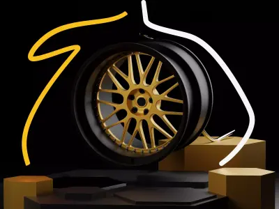 hre-540c-3pc wheel 3D model