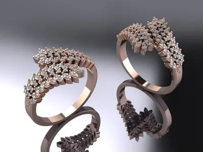 Jewelry Ring Gold 3D print model 46