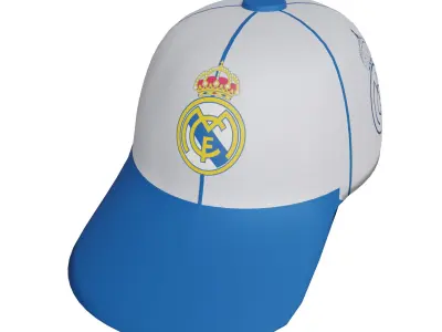 Real Madrid Cap Low-poly 3D model