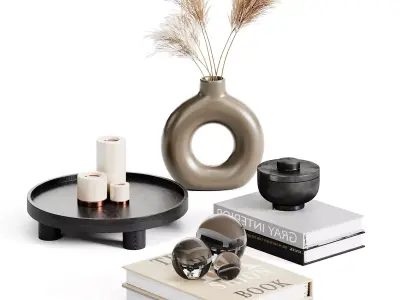 Decorative Set 001 3D model 2