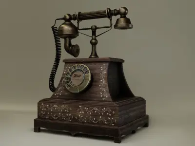 Vintage Telephone 3D model