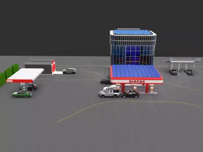 Gas Station 3D model