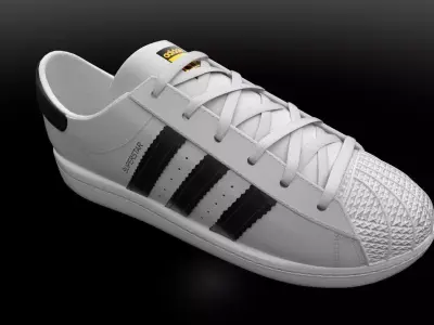 Adidas Superstar shoes 3D model