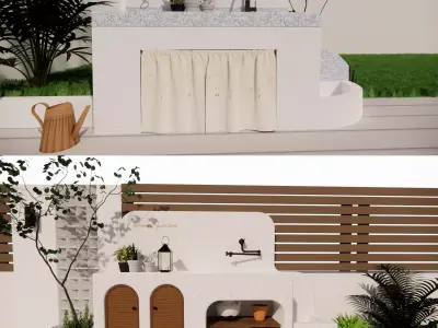 Bathroom Cabinet With Sink -B3 3D model