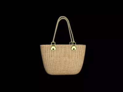 jute shoulder bag Free 3D model
