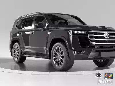 Toyota Land Crusier  -Rigged- Render Ready-unreal-vray-redshift 3D model