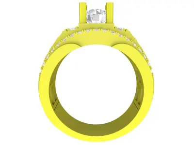 7089 Luxury Korean style diamond men ring  3D print model