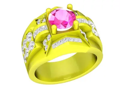 Luxury Split Shank Gemstone Diamond Ring for Women  4726 3D print model