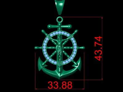 Anchor Jesus Diamond-D2 3D print model