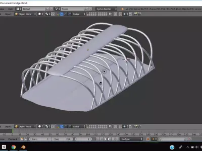 HighwayBridge metal structure 3D model