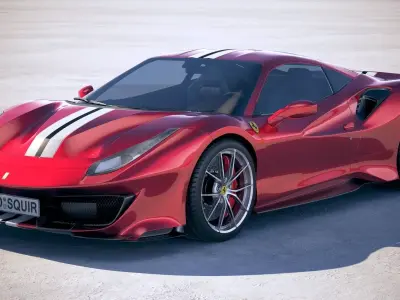 Ferrari 488 Pista 2019 3D model
