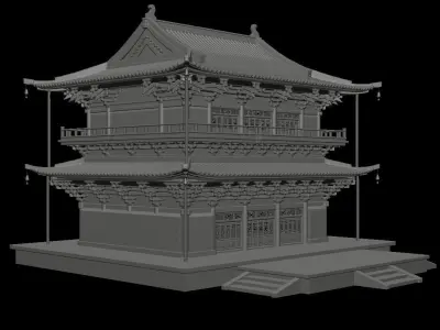 Guanyin Pavilion Free 3D print model