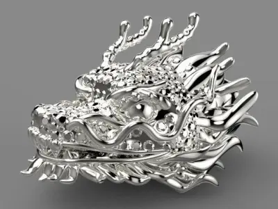 Dragon Draco head jewelry 3D model