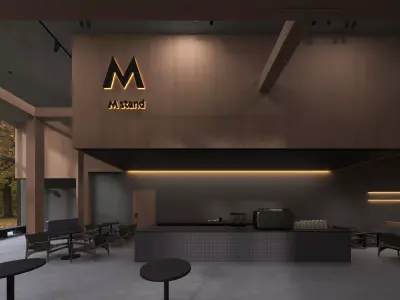 Coffe Shop 07 Low-poly 3D model