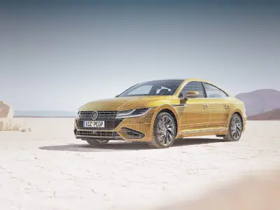 Modern family sedan unbranded 3D model