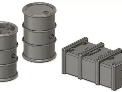 Sci Fi Scatter Terrain Free 3D print model