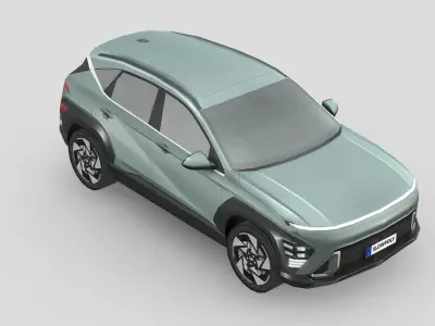 Hyundai Kona 2024 Low-poly 3D model