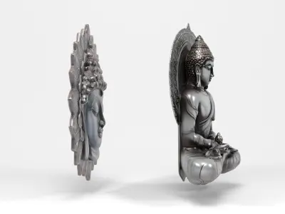 Buddhas Low-poly 3D model