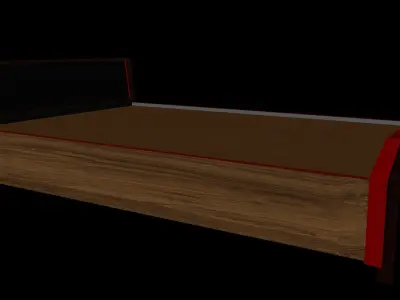 Modern Bed Free low-poly 3D model