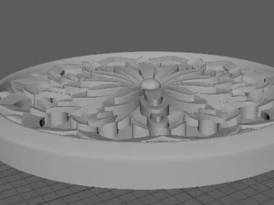 rosette marble medallion 3D model