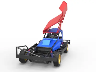 BriSCA Formula 1 Stock Car for Dirt Scale 1 to 25 3D print model