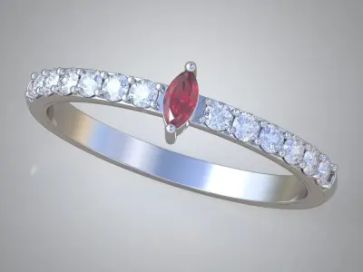 Diamond ring 0478 3D printable model Free 3D print model