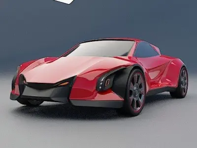 Blendeox futuristic concept car 3D model