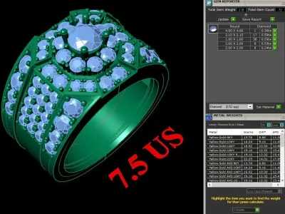 Luxury Men Rings Designs 4MR042 3D print model