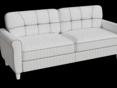 2 Seats Light Green Sofa 3D model